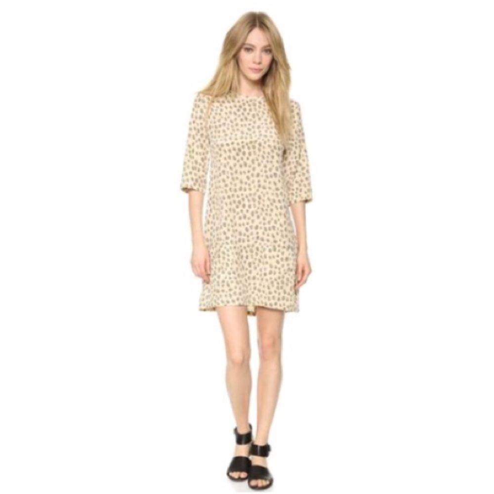 Equipment Femme Aubrey Silk Dress Bleached Sand